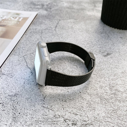 Buckle Style Steel Watch Band For Apple Watch Ultra 49mm&Watch Ultra 2 49mm / Series 9&8&7 45mm / SE 3&SE 2&6&SE&5&4 44mm / 3&2&1 42mm(Black) by bashfashion