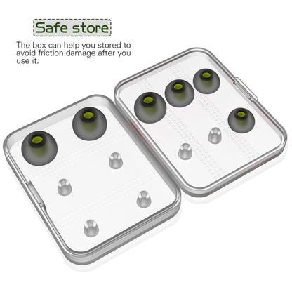6 Pairs New Bee NB-M1 In-ear Silicone Ear Caps with Storage Box, Suitable for 5mm-7mm Earphone Plugs by New Bee