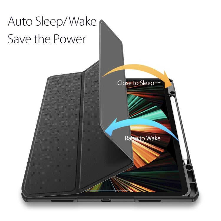 DUX DUCIS TOBY Series Shockproof PU Leather + PC + TPU Horizontal Flip Tablet Case with Holder & Pen Slot & Sleep / Wake-up Function For iPad Pro 12.9 2022 / 2021 / 2020(Black) by DUX DUCIS