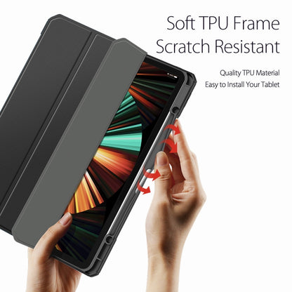 DUX DUCIS TOBY Series Shockproof PU Leather + PC + TPU Horizontal Flip Tablet Case with Holder & Pen Slot & Sleep / Wake-up Function For iPad Pro 12.9 2022 / 2021 / 2020(Black) by DUX DUCIS