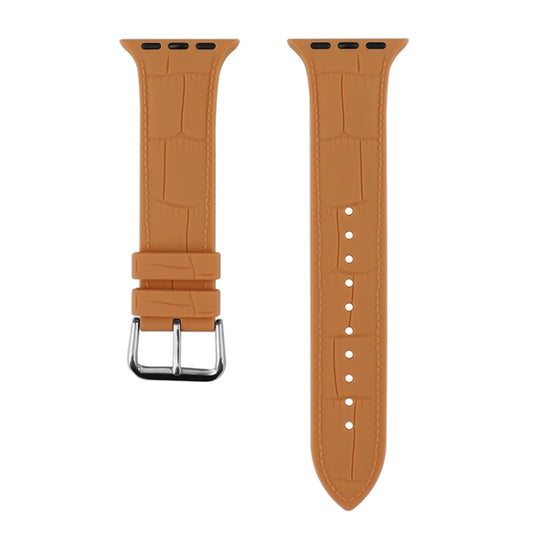 Bamboo Joint Silicone Watch Band For Apple Watch Ultra 49mm&Watch Ultra 2 49mm / Series 9&8&7 45mm / SE 3&SE 2&6&SE&5&4 44mm / 3&2&1 42mm(Brown) by bashfashion