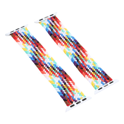 Metal Head Braided Nylon Watch Band, Size: S 135mm For Apple Watch Series 9&8&7 41mm / SE 3&SE 2&6&SE&5&4 40mm / 3&2&1 38mm(Heartbeat Purple) by bashfashion