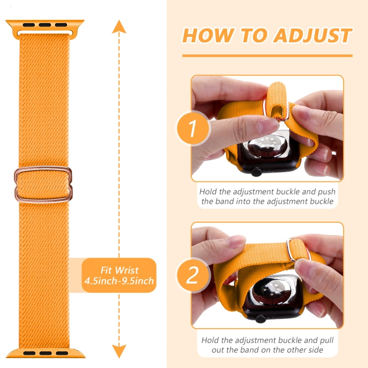 8-shaped Buckle Nylon Watch Band For Apple Watch Series 9&8&7 41mm / SE 3&SE 2&6&SE&5&4 40mm / 3&2&1 38mm(Dark Blue) by bashfashion