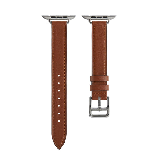 A Style Leather Watch Band Watch Band For Apple Watch Ultra 49mm&Watch Ultra 2 49mm / Series 9&8&7 45mm / SE 3&SE 2&6&SE&5&4 44mm / 3&2&1 42mm(Brown) by bashfashion