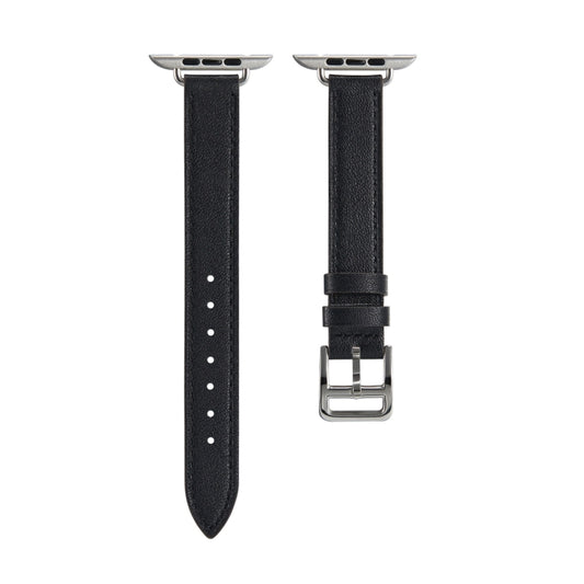 A Style Leather Watch Band Watch Band For Apple Watch Ultra 49mm&Watch Ultra 2 49mm / Series 9&8&7 45mm / SE 3&SE 2&6&SE&5&4 44mm / 3&2&1 42mm(Black) by bashfashion