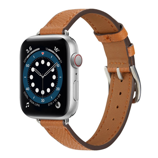 B Style Leather Watch Band Watch Band For Apple Watch Ultra 49mm&Watch Ultra 2 49mm / Series 9&8&7 45mm / SE 3&SE 2&6&SE&5&4 44mm / 3&2&1 42mm(Brown) by bashfashion