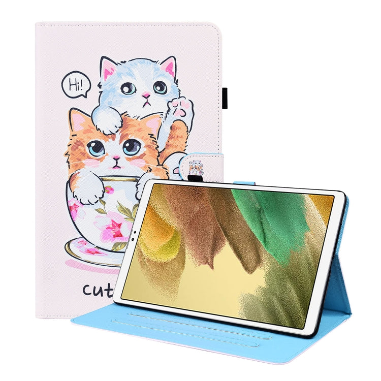 For Samsung Galaxy Tab A7 Lite 8.7 SM-T220 / SM-T225 Animal Pattern Horizontal Flip Leather Case with Holder & Card Slots & Photo Frame(Cat Brothers) by bashfashion