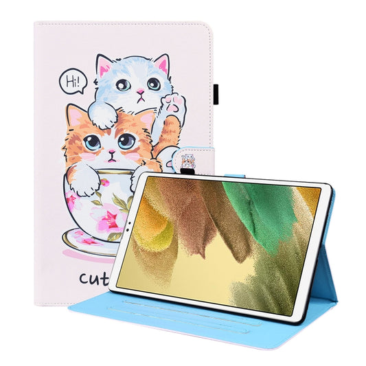 For Samsung Galaxy Tab A7 Lite 8.7 SM-T220 / SM-T225 Animal Pattern Horizontal Flip Leather Case with Holder & Card Slots & Photo Frame(Cat Brothers) by bashfashion