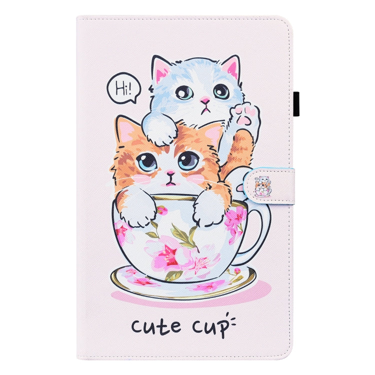 For Samsung Galaxy Tab A7 Lite 8.7 SM-T220 / SM-T225 Animal Pattern Horizontal Flip Leather Case with Holder & Card Slots & Photo Frame(Cat Brothers) by bashfashion
