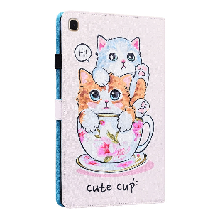 For Samsung Galaxy Tab A7 Lite 8.7 SM-T220 / SM-T225 Animal Pattern Horizontal Flip Leather Case with Holder & Card Slots & Photo Frame(Cat Brothers) by bashfashion