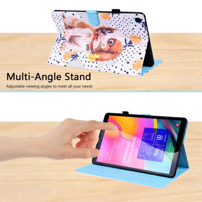 For Samsung Galaxy Tab A 10.1 2019 SM-T515 / SM-T510 Animal Pattern Horizontal Flip Leather Case with Holder & Card Slots & Photo Frame(Little Flower Dog) by bashfashion
