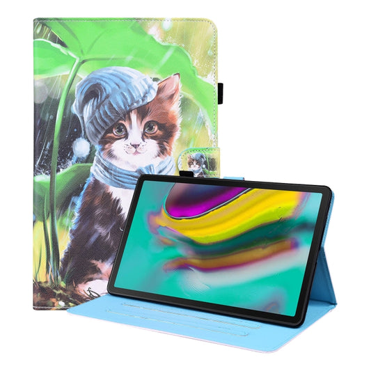 For Samsung Galaxy Tab S5e 10.5 SM-T720 / SM-T725 Animal Pattern Horizontal Flip Leather Case with Holder & Card Slots & Photo Frame(Bib Kitten) by bashfashion