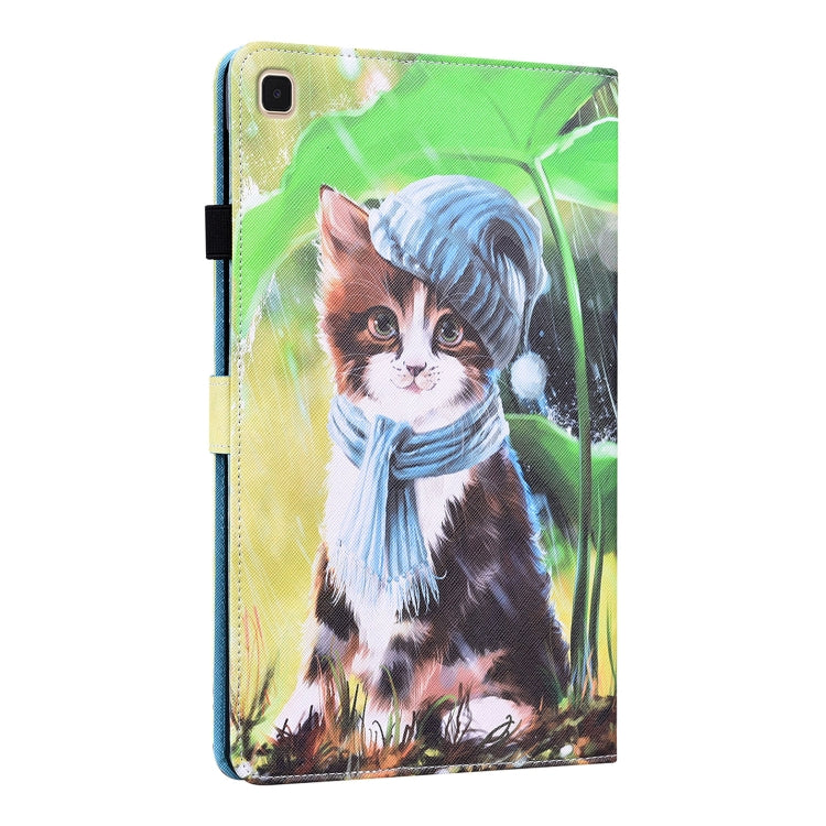 For Samsung Galaxy Tab S5e 10.5 SM-T720 / SM-T725 Animal Pattern Horizontal Flip Leather Case with Holder & Card Slots & Photo Frame(Bib Kitten) by bashfashion