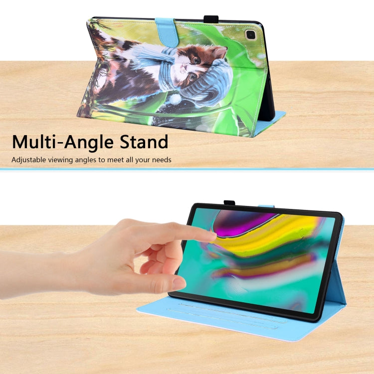 For Samsung Galaxy Tab S5e 10.5 SM-T720 / SM-T725 Animal Pattern Horizontal Flip Leather Case with Holder & Card Slots & Photo Frame(Bib Kitten) by bashfashion