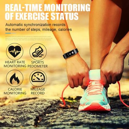 Y3 0.96 inch OLED Screen Smart Bracelet, Support Sleep Monitoring / Heart Rate Monitoring / Bluetooth Call(Black) by bashfashion