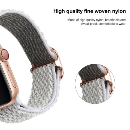 Wave Texture Nylon Watch Band For Apple Watch Ultra 49mm&Watch Ultra 2 49mm / Series 9&8&7 45mm / SE 3&SE 2&6&SE&5&4 44mm / 3&2&1 42mm(Seashell) by bashfashion