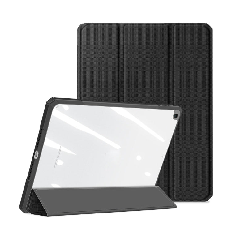For iPad 10.2 2021 / 2020 / 2019 DUX DUCIS TOBY Series Shockproof PU Leather + PC + TPU Horizontal Flip Case with Holder & Pen Slot & Sleep / Wake-up Function(Black) by DUX DUCIS