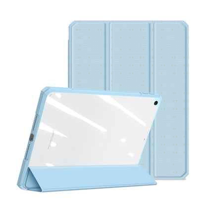 For iPad 10.2 2021 / 2020 / 2019 DUX DUCIS TOBY Series Shockproof PU Leather + PC + TPU Horizontal Flip Case with Holder & Pen Slot & Sleep / Wake-up Function(Blue) by DUX DUCIS