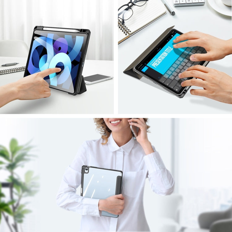 DUX DUCIS TOBY Series Shockproof PU Leather + PC + TPU Flip Smart Case For iPad Air 11 2025 / 2024 / Air 2022 / 2020 10.9(Black) by DUX DUCIS