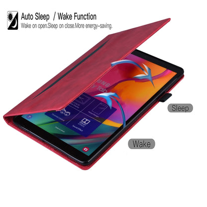 For Samsung Galaxy Tab S8 / Galaxy Tab S7 2020 SM-T870 / SM-T875 Business Shockproof Horizontal Flip Leather Case with Holder & Card Slots & Photo Frame & Pen Slot & Sleep / Wake-up Function(Red) by bashfashion
