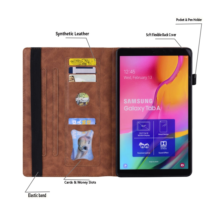 For Samsung Galaxy Tab A7 Lite 8.7 SM-T220 / SM-T225 Business Shockproof Horizontal Flip Leather Case with Holder & Card Slots & Photo Frame & Pen Slot(Brown) by bashfashion
