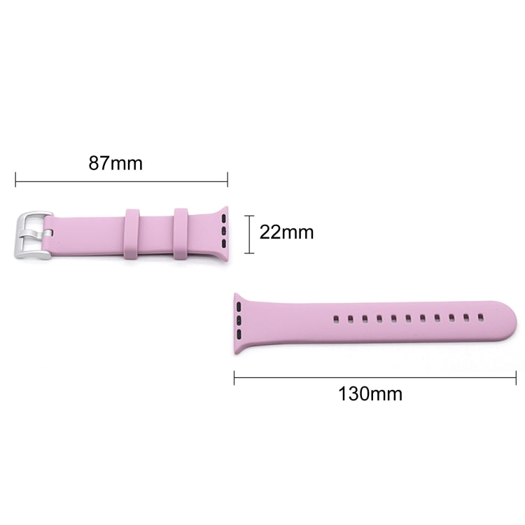 Silver Buckle Silicone Watch Band For Apple Watch Ultra 49mm&Watch Ultra 2 49mm / Series 9&8&7 45mm / SE 3&SE 2&6&SE&5&4 44mm / 3&2&1 42mm(Yellow) by bashfashion