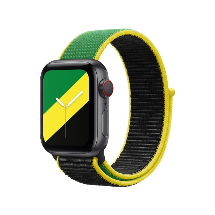 International Series Loopback Watch Bands For Apple Watch Ultra 49mm&Watch Ultra 2 49mm / Series 9&8&7 45mm / SE 3&SE 2&6&SE&5&4 44mm / 3&2&1 42mm(Jamaica) by bashfashion
