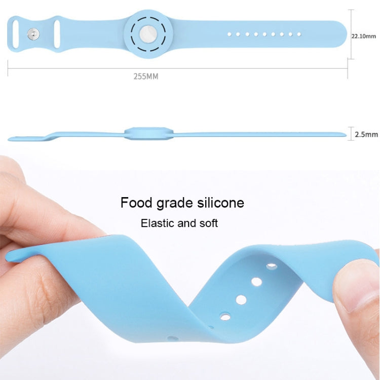 Anti-scratch Shockproof Silicone Bracelet Strap Protective Cover Case For AirTag(Yellow) by bashfashion