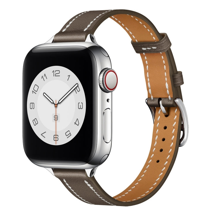 Small Waist Leather Watch Band For Apple Watch Series 9&8&7 41mm / SE 3&SE 2&6&SE&5&4 40mm / 3&2&1 38mm(Taupe) by bashfashion