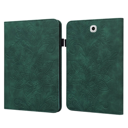 For Samsung Galaxy Tab S2 9.7 T810/T815 Lace Flower Embossing Pattern Horizontal Flip Leather Case with Holder & Card Slots & Wallet & Photo Frame(Green) by bashfashion