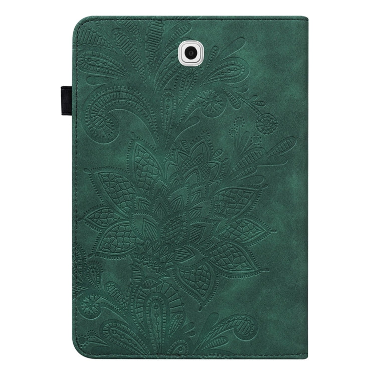 For Samsung Galaxy Tab S2 9.7 T810/T815 Lace Flower Embossing Pattern Horizontal Flip Leather Case with Holder & Card Slots & Wallet & Photo Frame(Green) by bashfashion