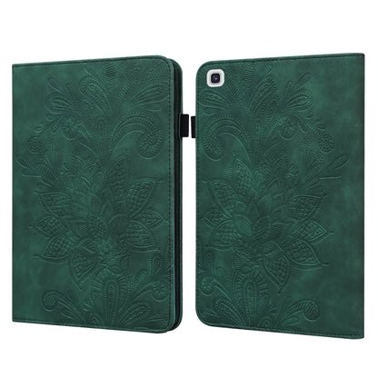 For Samsung Galaxy Tab A7 10.4 2020 SM-T500/SM-T505 Lace Flower Embossing Pattern Horizontal Flip Leather Case with Holder & Card Slots & Wallet & Photo Frame(Green) by bashfashion