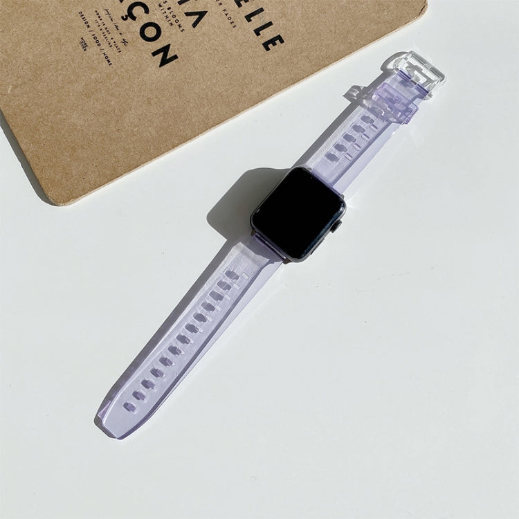Discoloration in Light TPU Watch Band For Apple Watch Ultra 49mm / Series 8&7 45mm / SE 2&6&SE&5&4 44mm / 3&2&1 42mm(Purple) by bashfashion