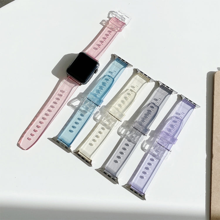 Discoloration in Light TPU Watch Band For Apple Watch Ultra 49mm / Series 8&7 45mm / SE 2&6&SE&5&4 44mm / 3&2&1 42mm(Pink) by bashfashion