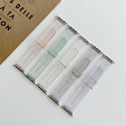 Discoloration in Light TPU Watch Band For Apple Watch Ultra 49mm / Series 8&7 45mm / SE 2&6&SE&5&4 44mm / 3&2&1 42mm(Purple) by bashfashion