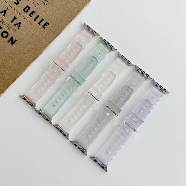 Discoloration in Light TPU Watch Band For Apple Watch Ultra 49mm / Series 8&7 45mm / SE 2&6&SE&5&4 44mm / 3&2&1 42mm(Blue) by bashfashion