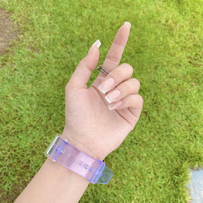 Discoloration in Light TPU Watch Band For Apple Watch Series 8&7 41mm / SE 2&6&SE&5&4 40mm / 3&2&1 38mm(Light Purple) by bashfashion