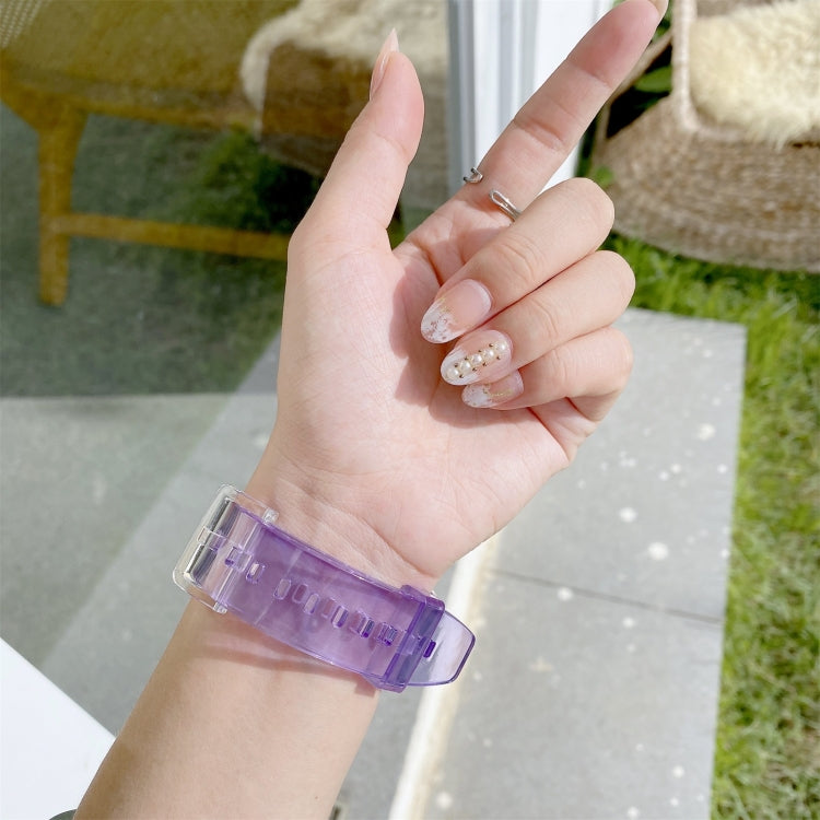 For Samsung Galaxy Watch 3 41mm Discoloration in Light TPU Watch Band(Purple) by bashfashion