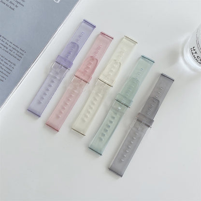 For Samsung Galaxy Watch 3 41mm Discoloration in Light TPU Watch Band(Transparent) by bashfashion