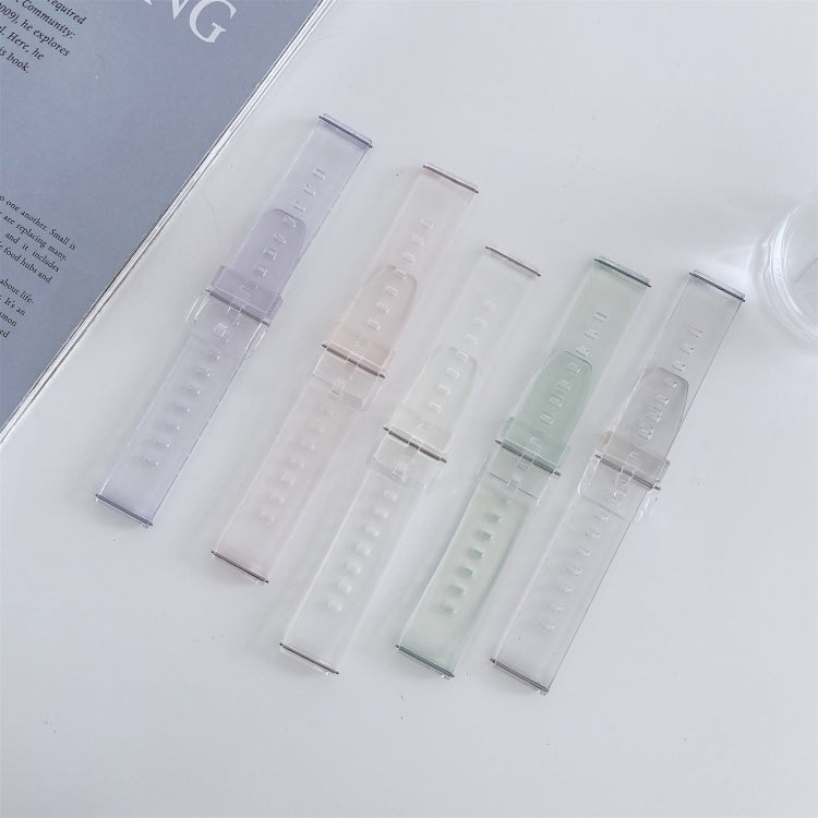 For Samsung Galaxy Watch 3 41mm Discoloration in Light TPU Watch Band(Transparent) by bashfashion