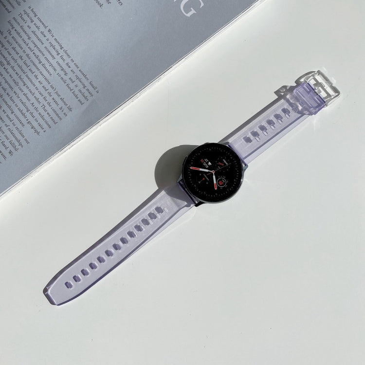 For Samsung Galaxy Watch 3 45mm Discoloration in Light TPU Watch Band(Purple) by bashfashion