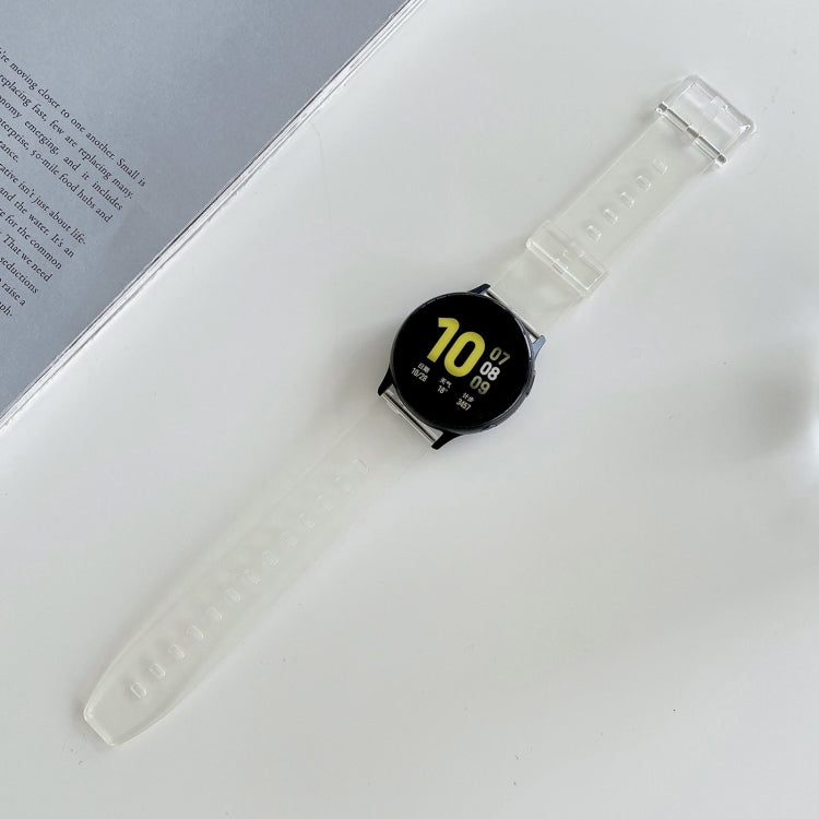 For Samsung Galaxy Watch 3 45mm Discoloration in Light TPU Watch Band(Transparent) by bashfashion