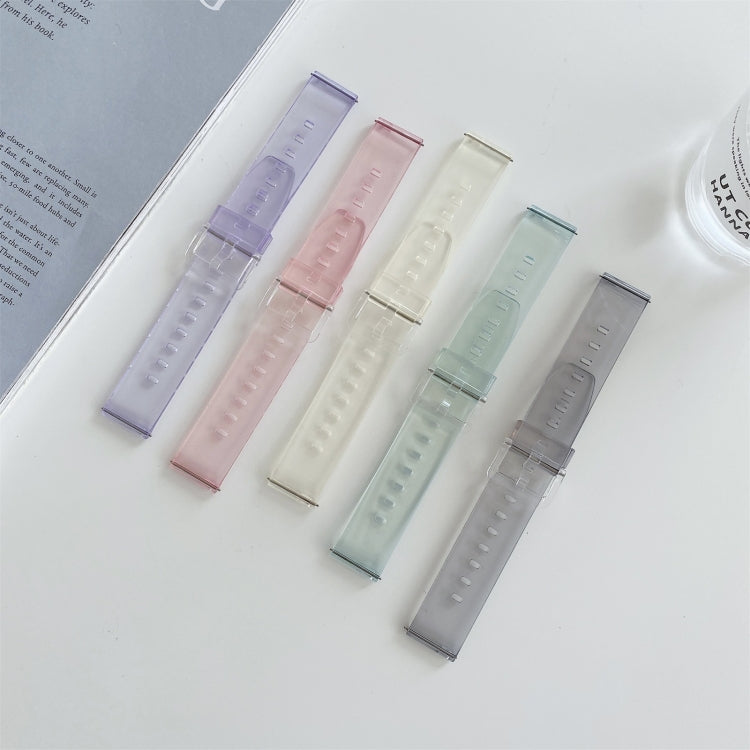 For Samsung Galaxy Watch 3 45mm Discoloration in Light TPU Watch Band(Purple) by bashfashion