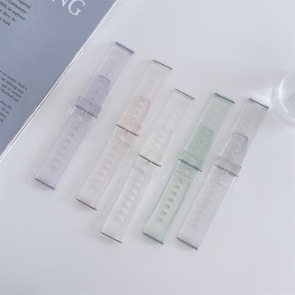 For Samsung Galaxy Watch 3 45mm Discoloration in Light TPU Watch Band(Transparent) by bashfashion