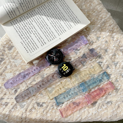 For Samsung Galaxy Watch 3 45mm Discoloration in Light TPU Watch Band(Pink) by bashfashion