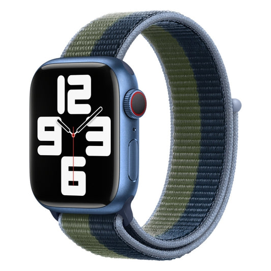 Loop Type Sport Watch Band For Apple Watch Ultra 49mm&Watch Ultra 2 49mm / Series 9&8&7 45mm / SE 3&SE 2&6&SE&5&4 44mm / 3&2&1 42mm (Blue Green) by bashfashion