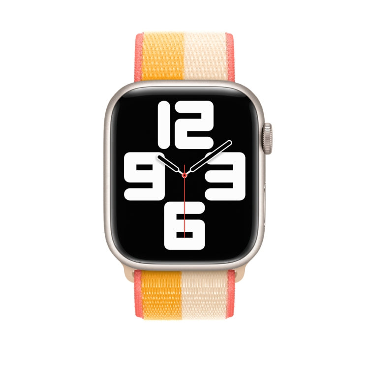 Loop Type Sport Watch Band For Apple Watch Ultra 49mm&Watch Ultra 2 49mm / Series 9&8&7 45mm / SE 3&SE 2&6&SE&5&4 44mm / 3&2&1 42mm (Beige White) by bashfashion