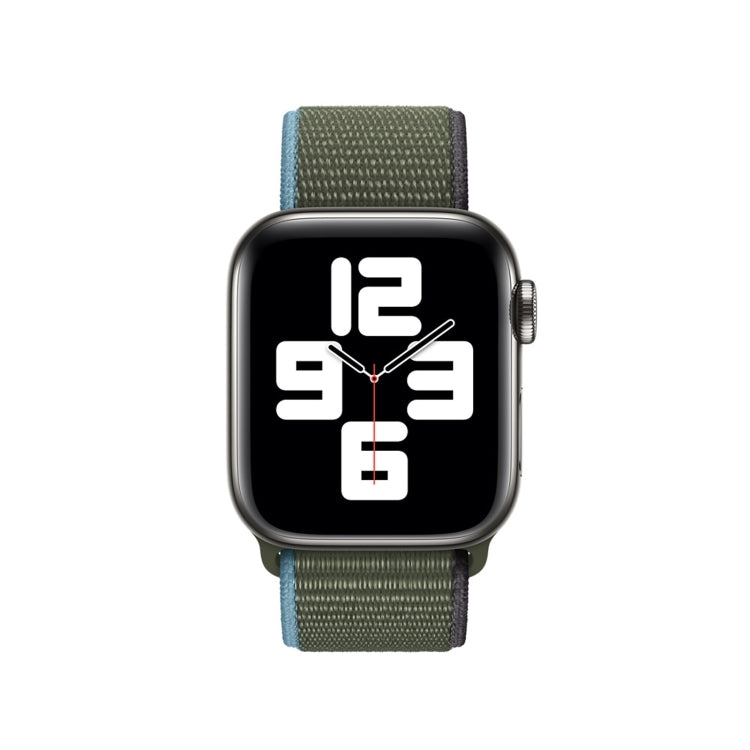 Loop Type Sport Watch Band For Apple Watch Ultra 49mm&Watch Ultra 2 49mm / Series 9&8&7 45mm / SE 3&SE 2&6&SE&5&4 44mm / 3&2&1 42mm(Dark Olive Green) by bashfashion