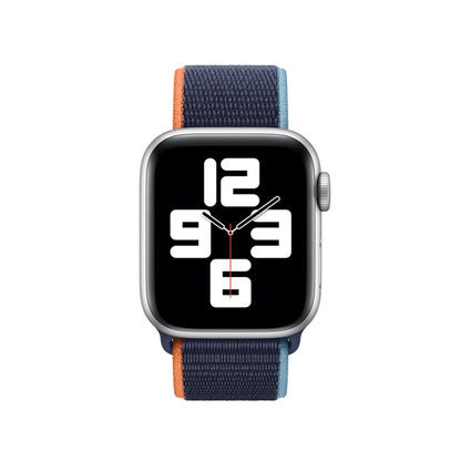 Loop Type Sport Watch Band For Apple Watch Ultra 49mm&Watch Ultra 2 49mm / Series 9&8&7 45mm / SE 3&SE 2&6&SE&5&4 44mm / 3&2&1 42mm(Dark Navy Blue) by bashfashion