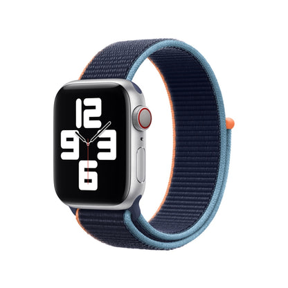 Loop Type Sport Watch Band For Apple Watch Ultra 49mm&Watch Ultra 2 49mm / Series 9&8&7 45mm / SE 3&SE 2&6&SE&5&4 44mm / 3&2&1 42mm(Dark Navy Blue) by bashfashion